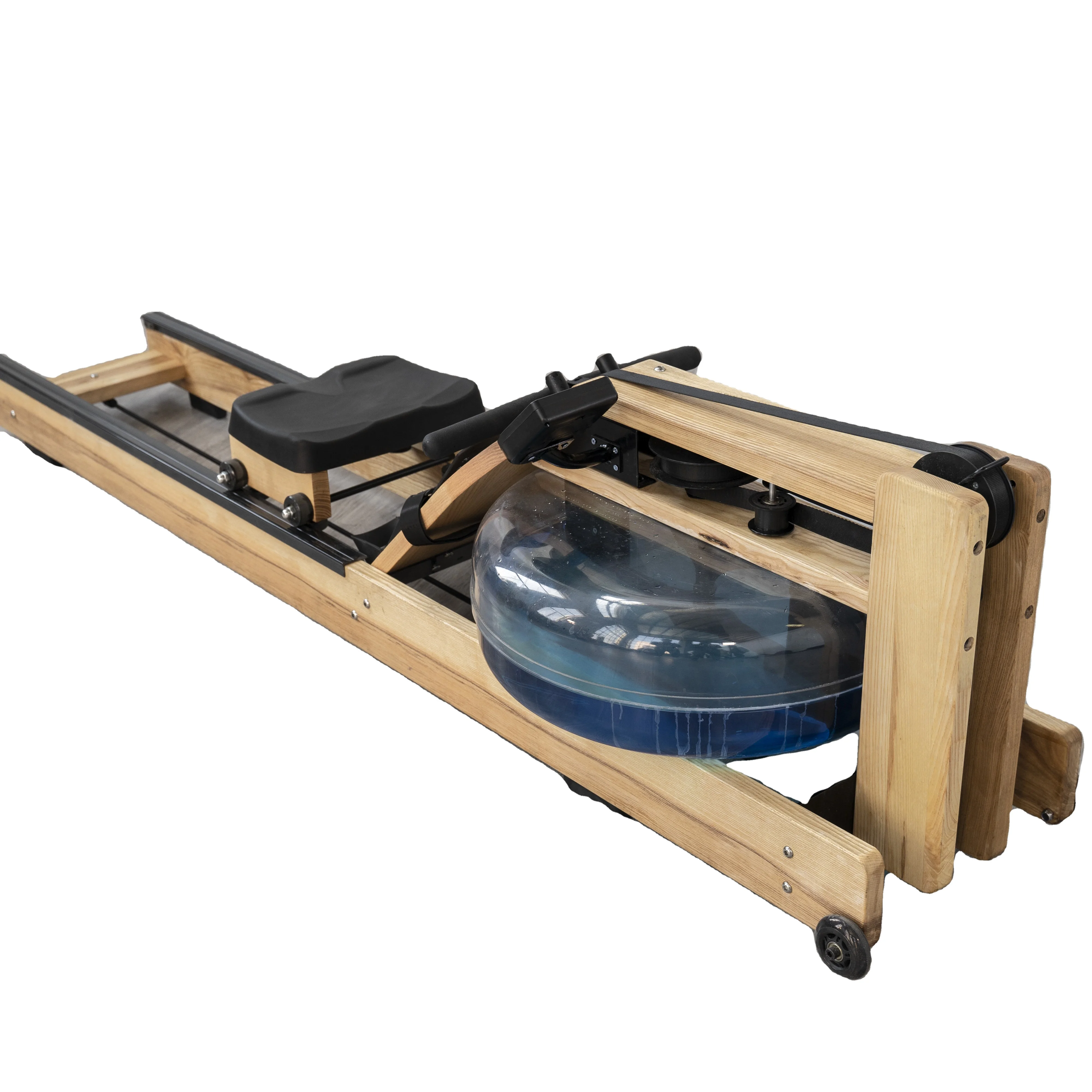 
Body Building Ash Wood Water Rower Rowing Workout Machine 