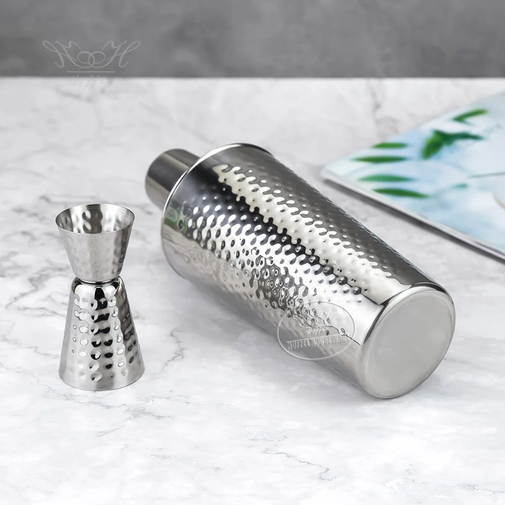 Gold Plated 700ml Bar Cocktail Shaker Set Bartender Drink Mixer Cobbler Cocktail Shaker Kit With 20/40ml Double Jigger