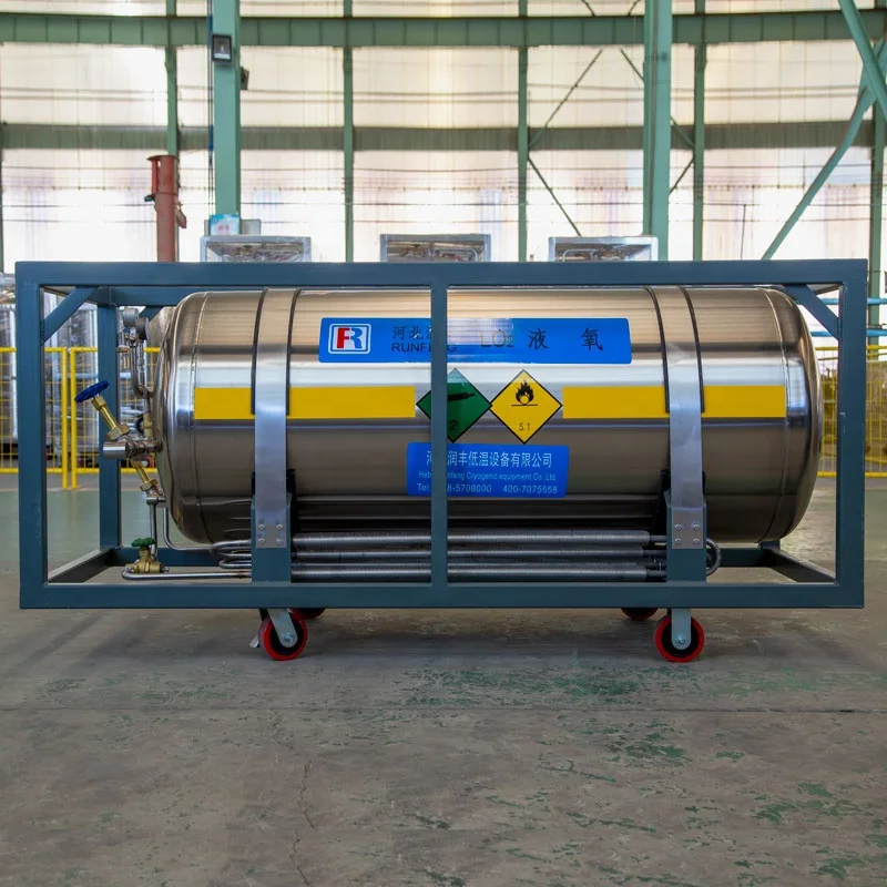195L LOX  Liquid Oxygen Dewar Cylinder Dura Cryogenic Cylinders From China Factory