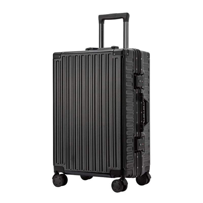 Factory travel luggage aluminium frame suitcase PC carry on luggage for business travel
