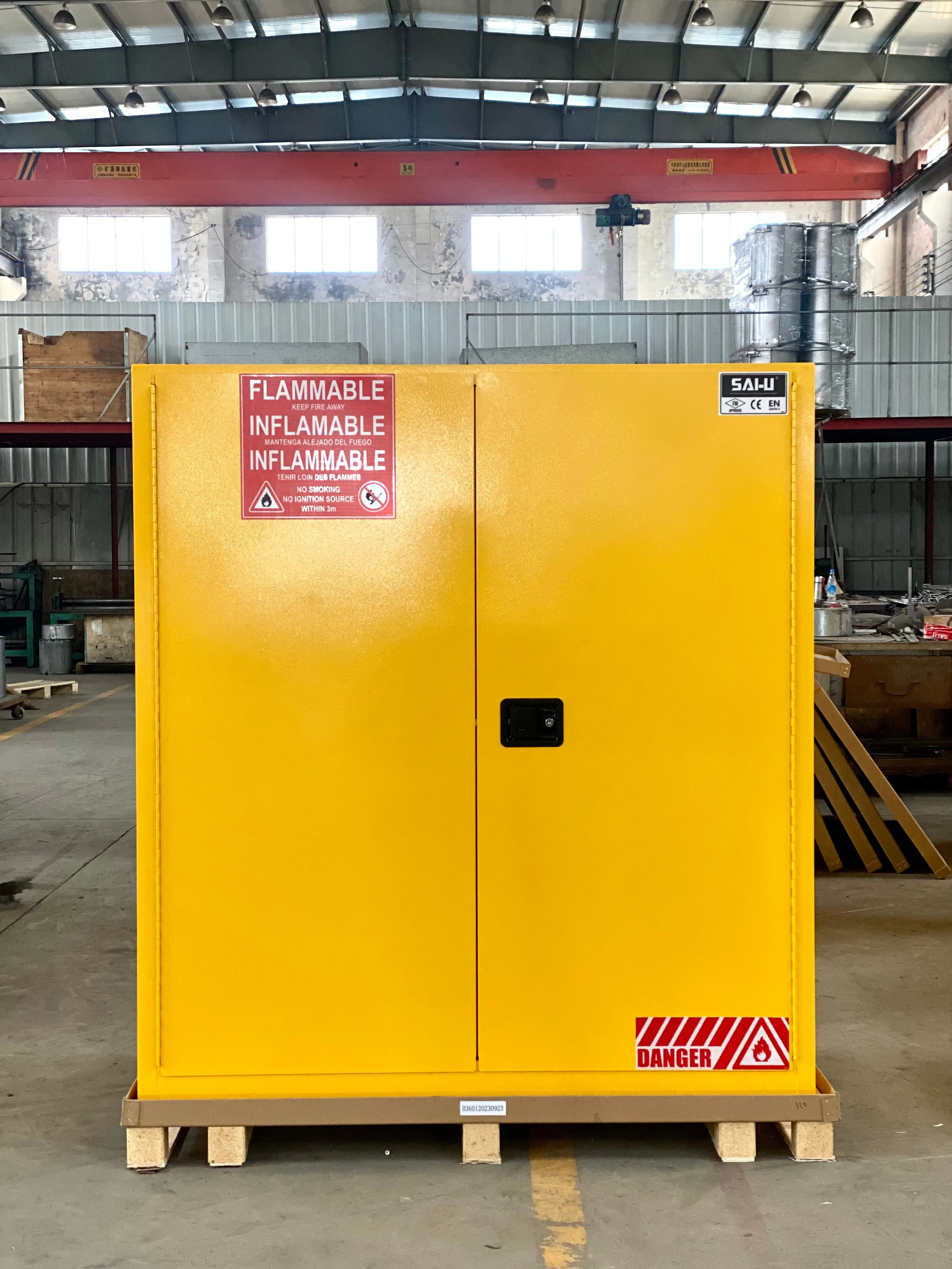 SAI-U Yellow fireproof safety cabinet with double doors SC0110Y with FM Certificated