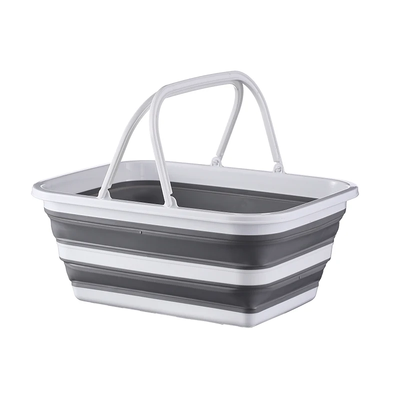 Foldable Silicon Basket Folding Folding Vegetable Storage Basket Collapsible Bathroom Storage Basket