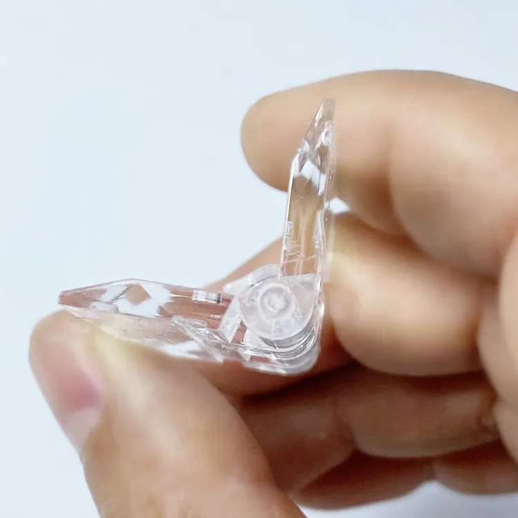 Special 90 Degree Right Angel Acrylic Clear Hinges Acrylic Plastic Clips Clear Transparent Plastic Hinge for Box
