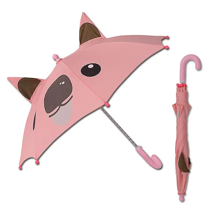 Custom paraguas 3D ears Child Umbrella J handle Animal Rabbit Cartoon Character Angel Cute Umbrella child parasol mini sombrilla