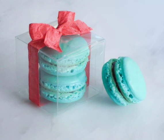 Factory Supply Custom Logo Clear Plastic Macaron Gift Boxes