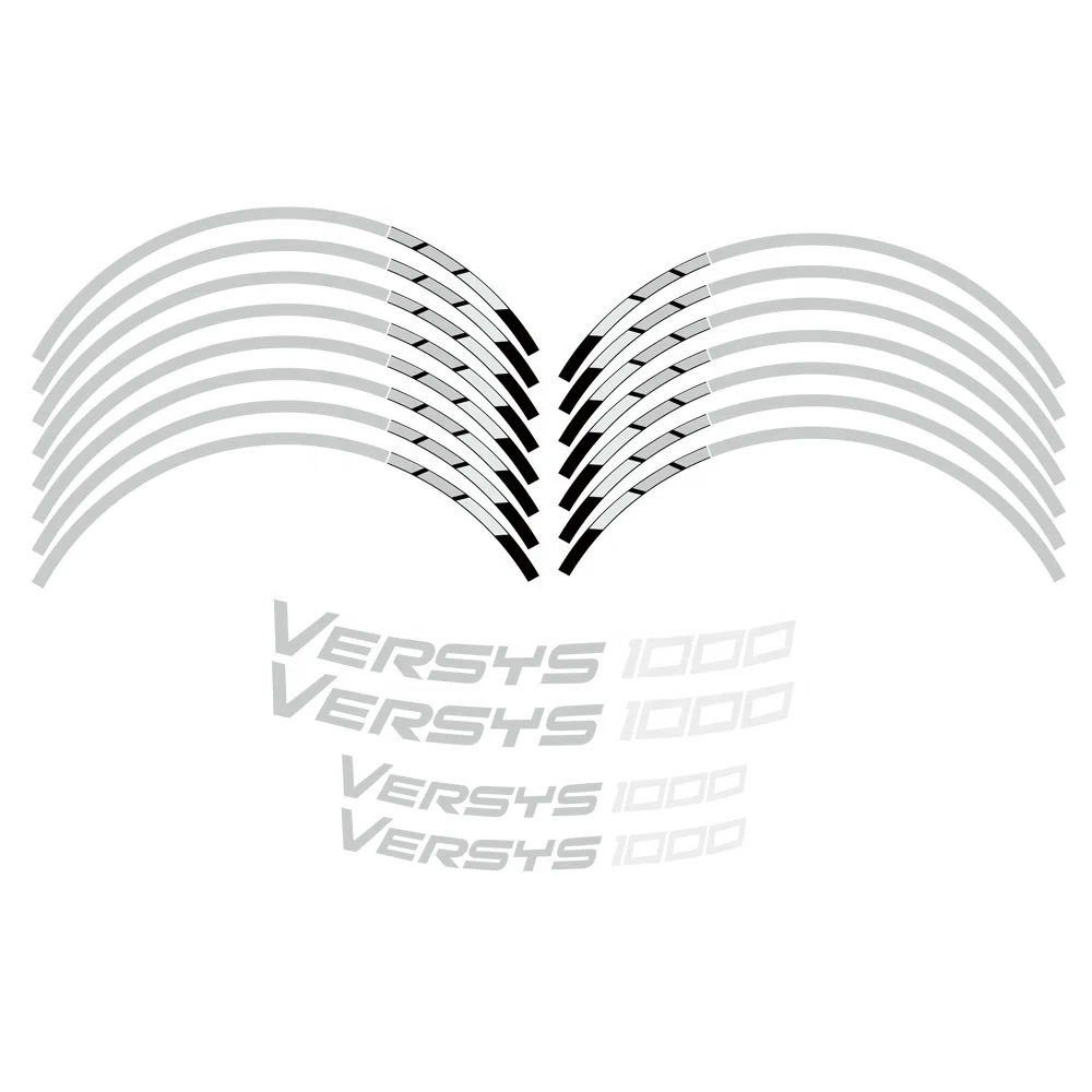Motorcycle For Kawasaki VERSYS 1000 VERSYS1000 New Reflective Wheel Stickers Front And Rear Custom Inner Wheel Stickers