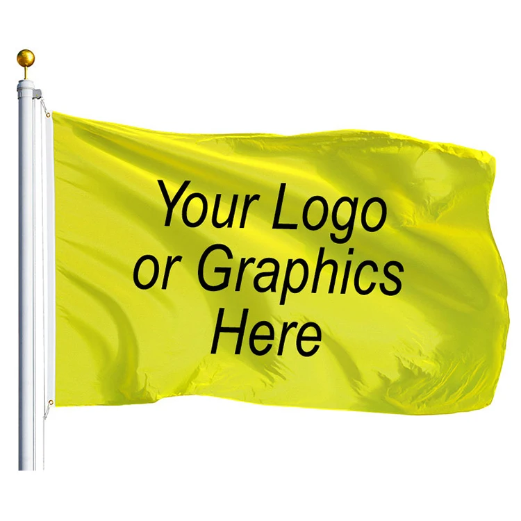 Waterproof custom size design popular advertising single print flag banner,custom printing flag,custom big flag double sided