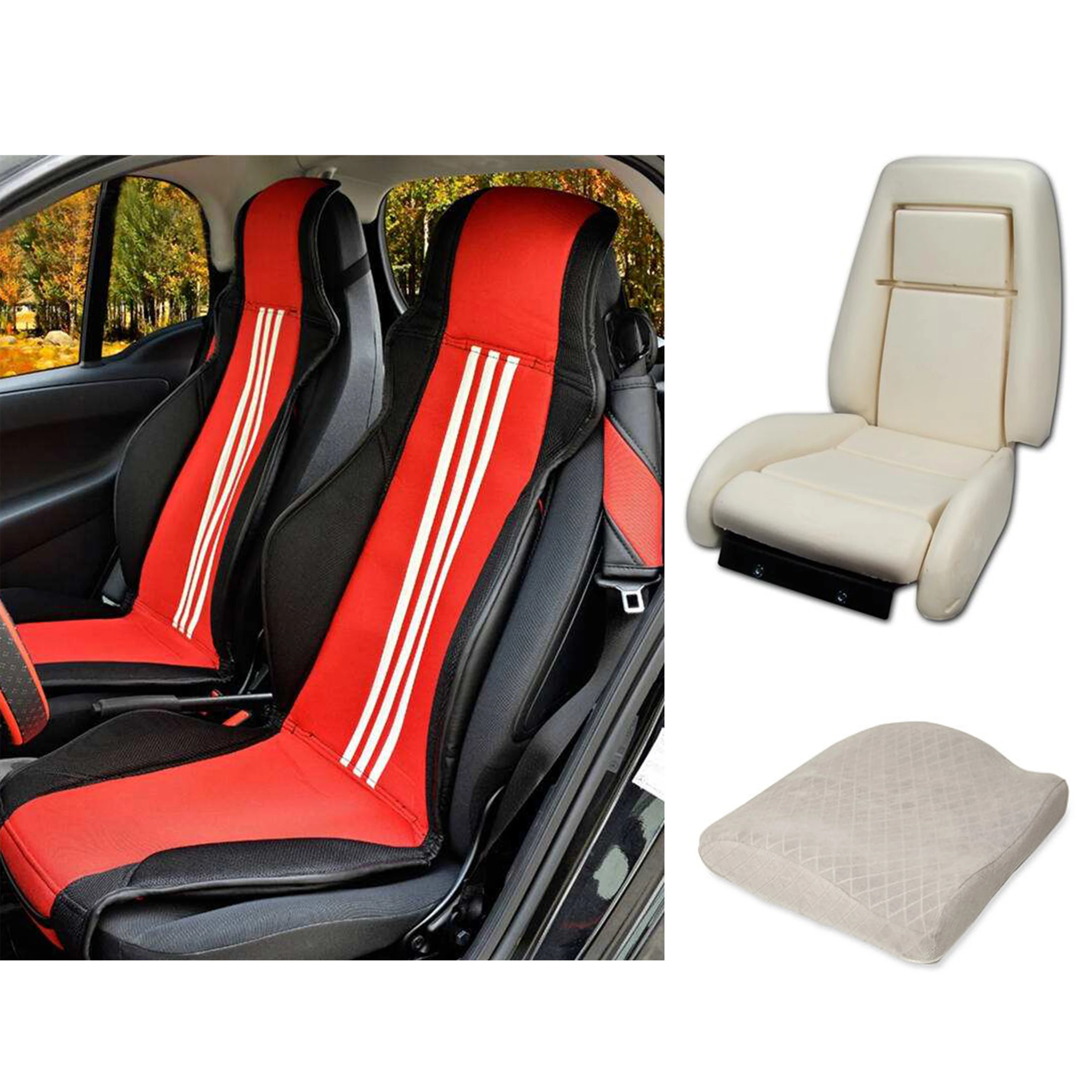 Custom Flexible Moulded Polyurethane PU Foam Cushion For Baby Car Seat With ODM OBM OEM