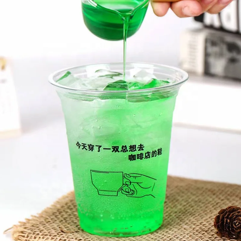 OEM ODM 12oz 14oz disposable plastic pudding cup reusable PET drinking plastic cup