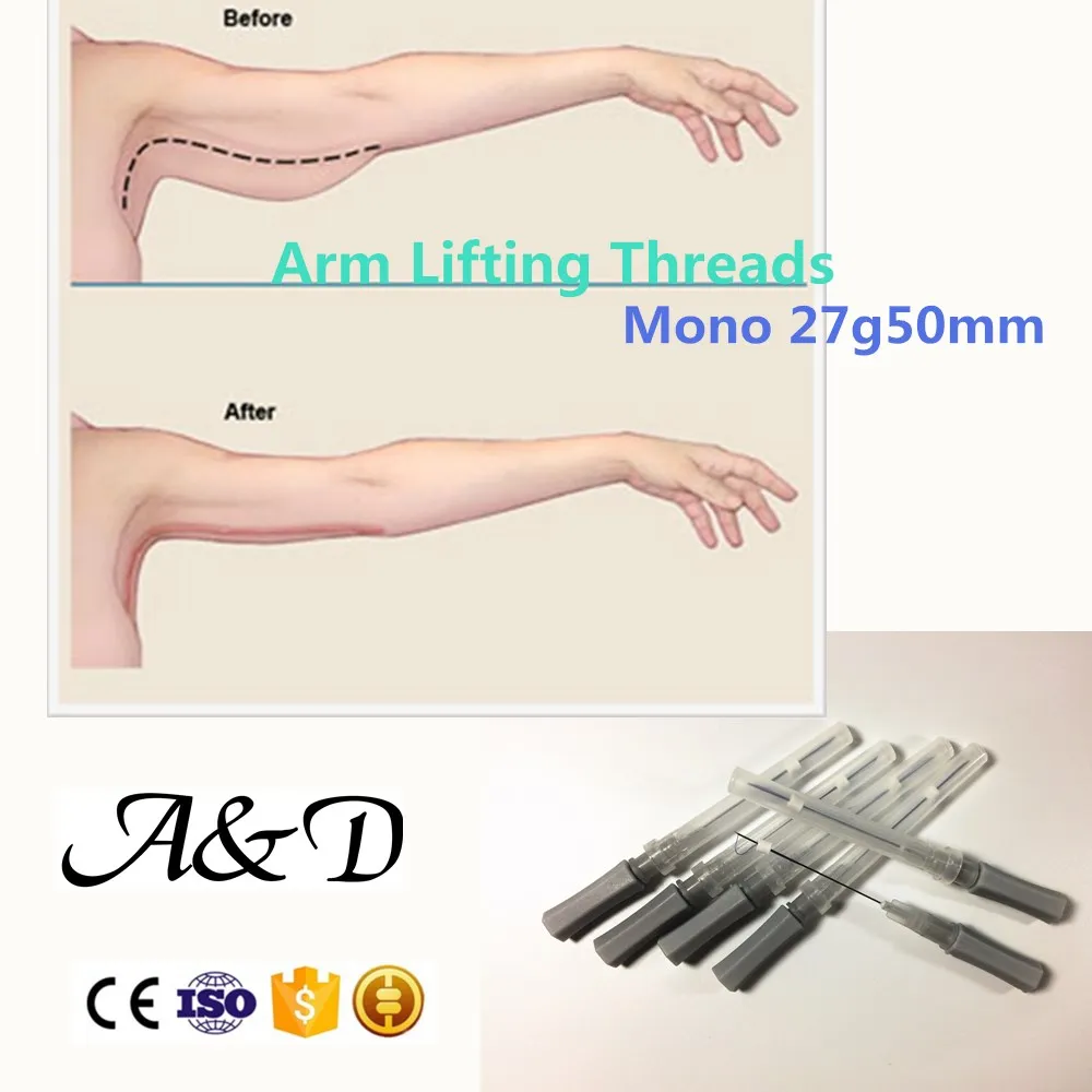 
Fast free shipping Korea PDO face lift thread 4D Cog 21G60mm with Blunt L needle for Fox eye lifting 