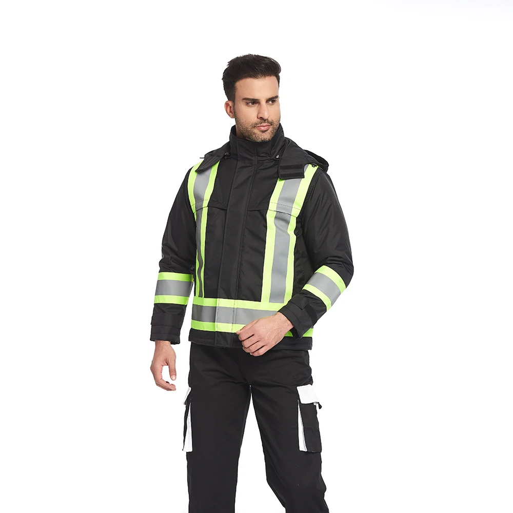 Safety Reflective Jacket Hi Vis Security Work Clothing Winter Outdoor Road Construction Wear Uniforms Workwear