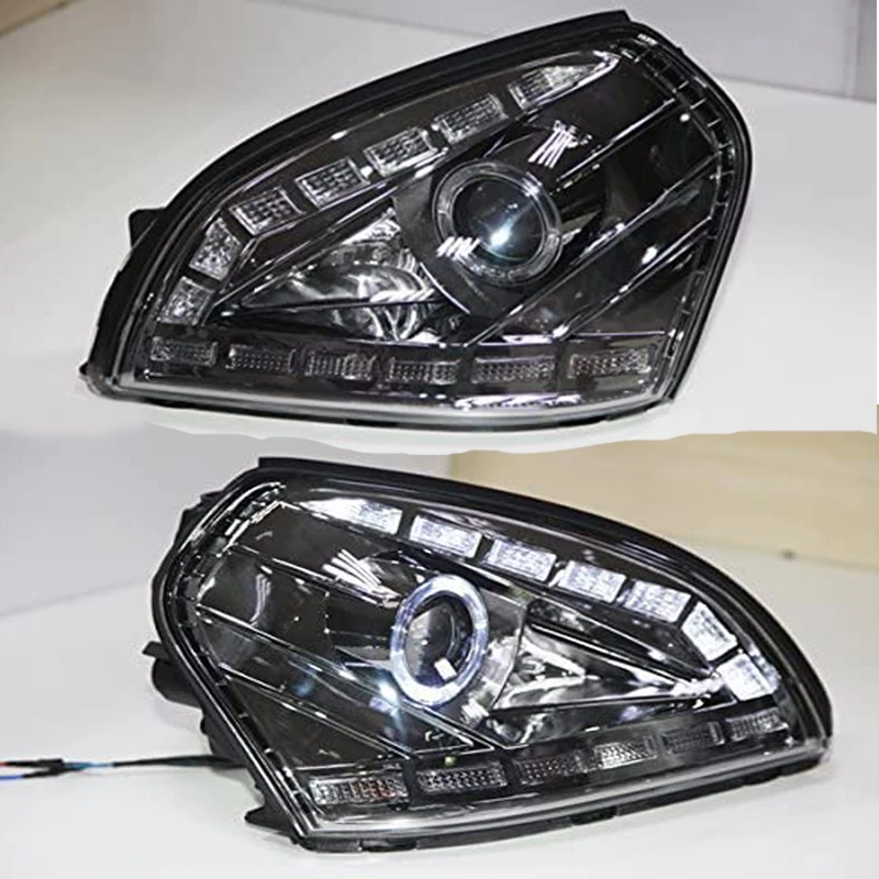 For Hyundai Tucson 2004-2008 year LED angel eyes lights black housing JY