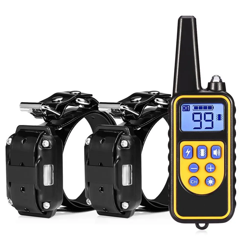 Pet Supplies Warning sound Vibration and Electric shock Buzzer light Dog trainer Remote control Dog Training E Collar