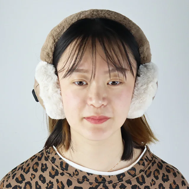 Electric storage heating High Quality Cold winter warmly foldable ears muffs custom fashionable fleece ear warmer earmuff