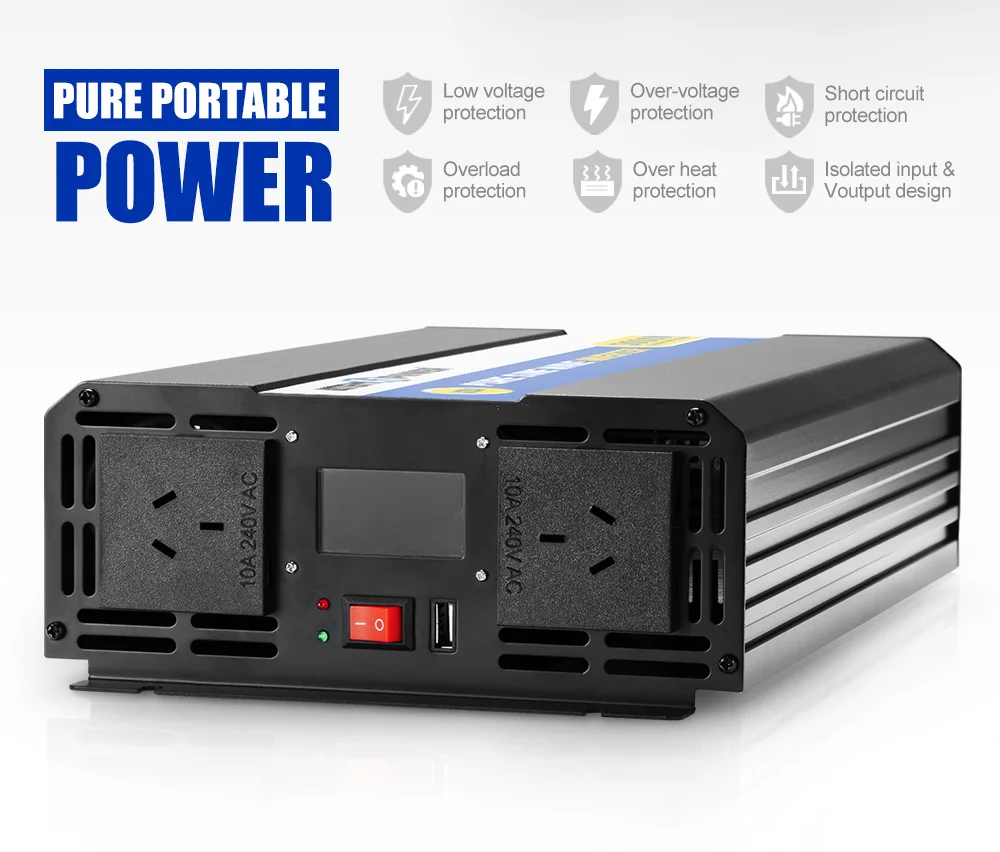 Инвертор синусоидальной волны ATEMPOWER 2300-4600 Вт от 12 до 240