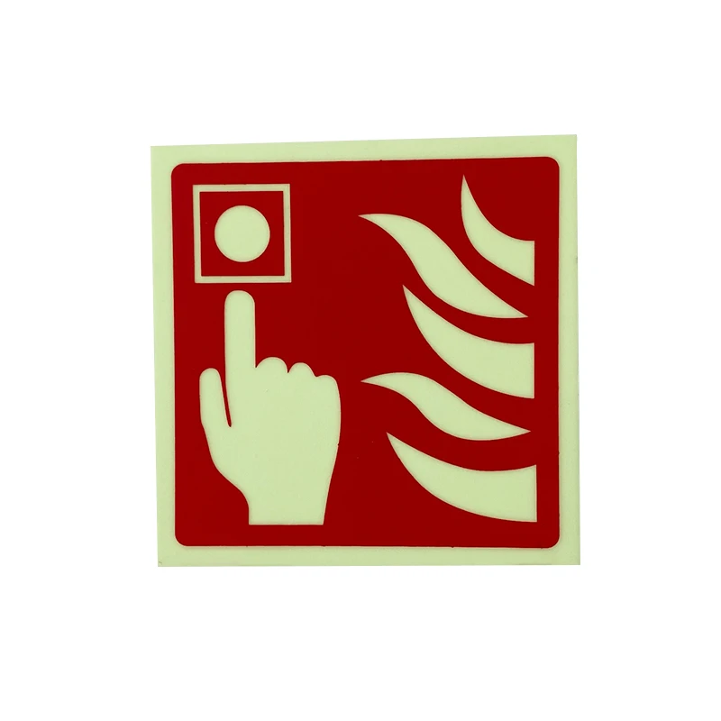 Photoluminescent Fire Alarm call point Sign Signage PVC Safety Warning Luminous Fire Alarm Sign
