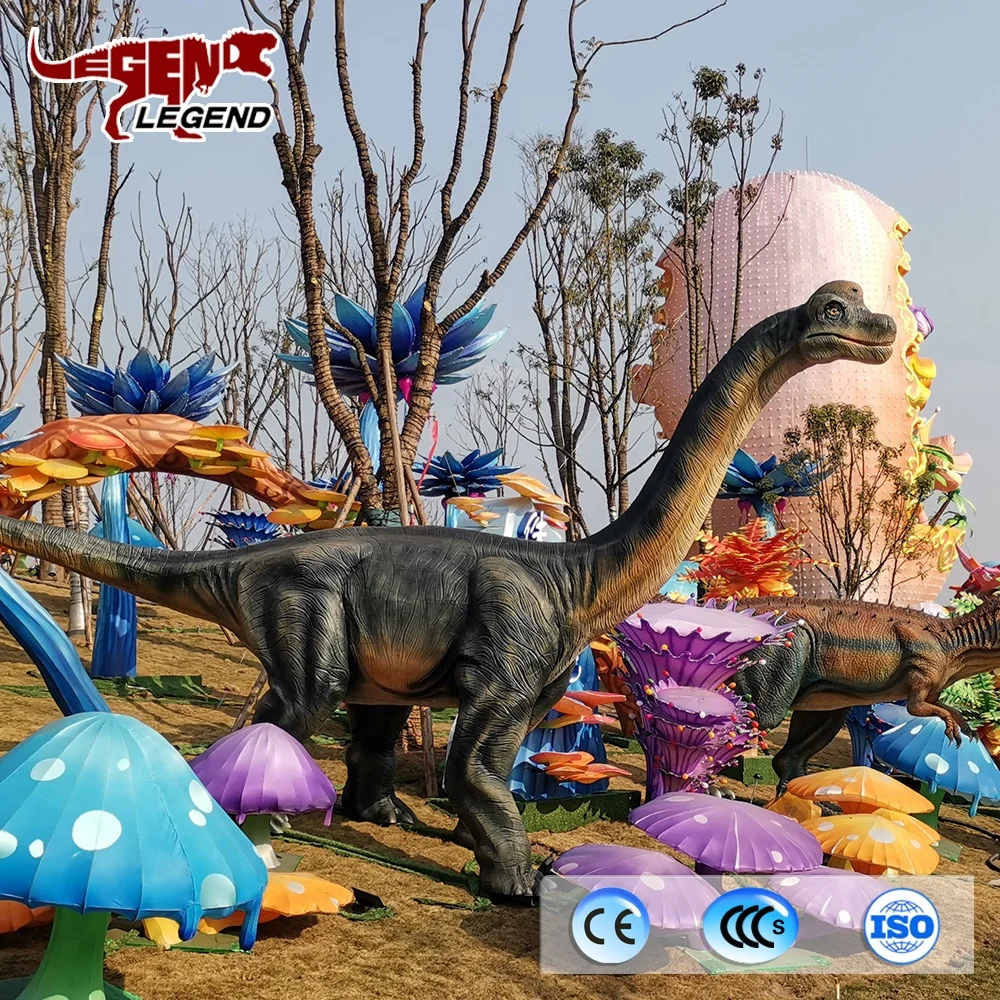 4 M Long Realistic Life Size Fiberglass Dinosaur Statue For Park