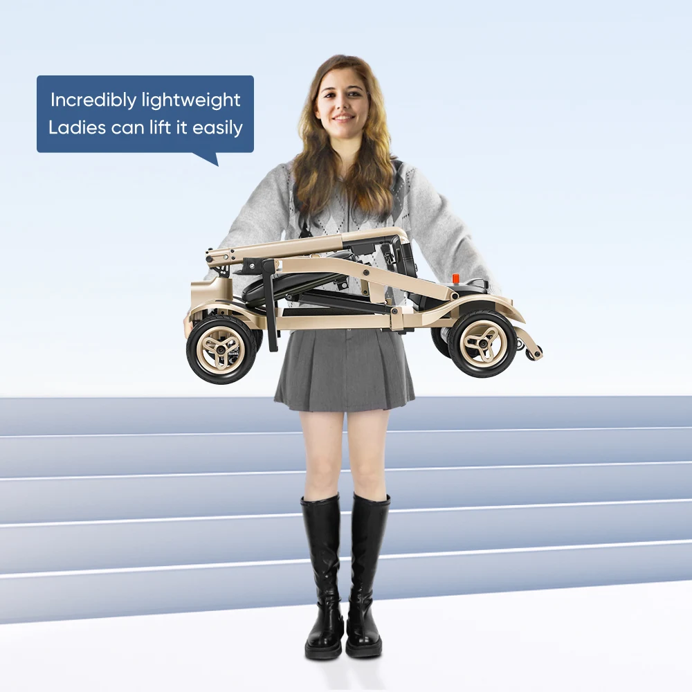 Ultra Light Magnesium Electric Scooter Portable Folding Powerful Brushless Handicapped Scooter