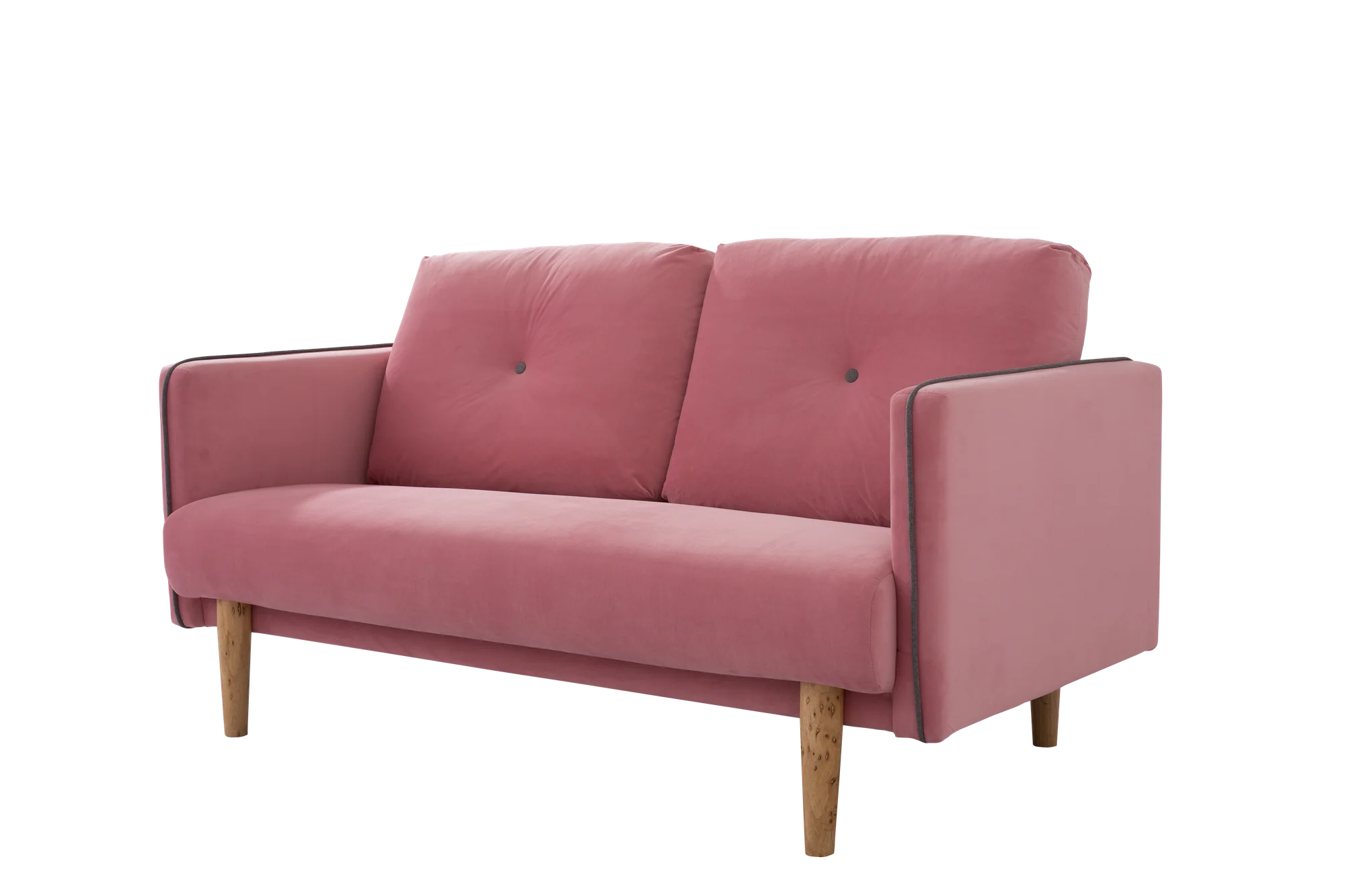 Nisco Sleek Modern Silhouette Collection Velvet 2 Seats Sofa and Armchair Couch Living Room Sofa