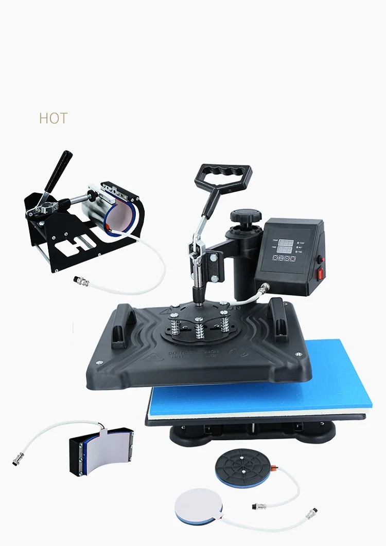 China manufacturer 5 in 1 29*38cm multiple function heat press machine for sublimation transfer