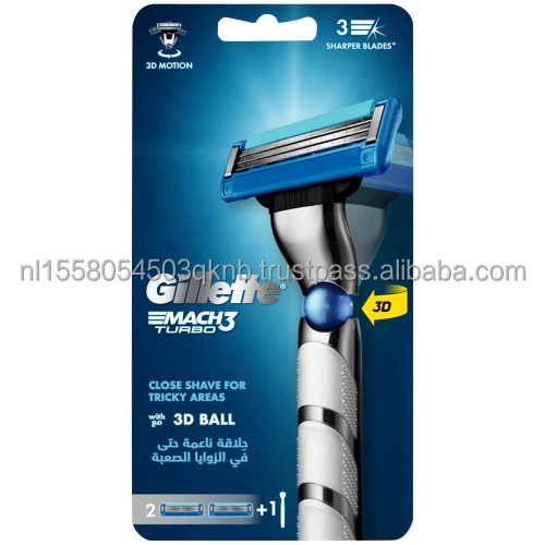Gillette Fusion 5 and Mach 3 Razors Effective Before After Shaving Tool, Pack of 24 Razor Blade Refills with Precision Trimmer