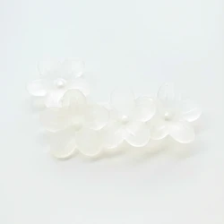 Wholesale Matte 740pcs/Bag Leaf Acrylic Beads 19mm Acrylic Transparent Frosted Five-petal Flower Beads For Jewelry Making