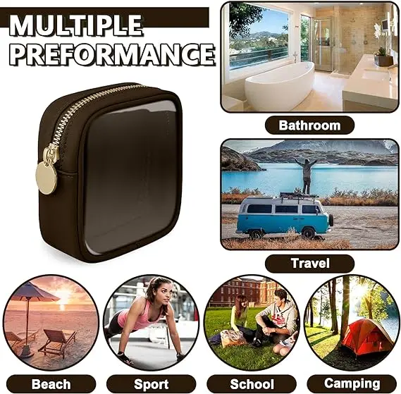 Light promotional Mini Clear Travel Organizer Bag Small Cute Makeup Zipper Pouch Purse Transparent PVC Coin Pouch Bag
