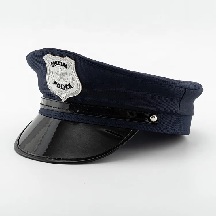 
Manufacturer supplies party Rave role-playing police hats with gray leather logos 