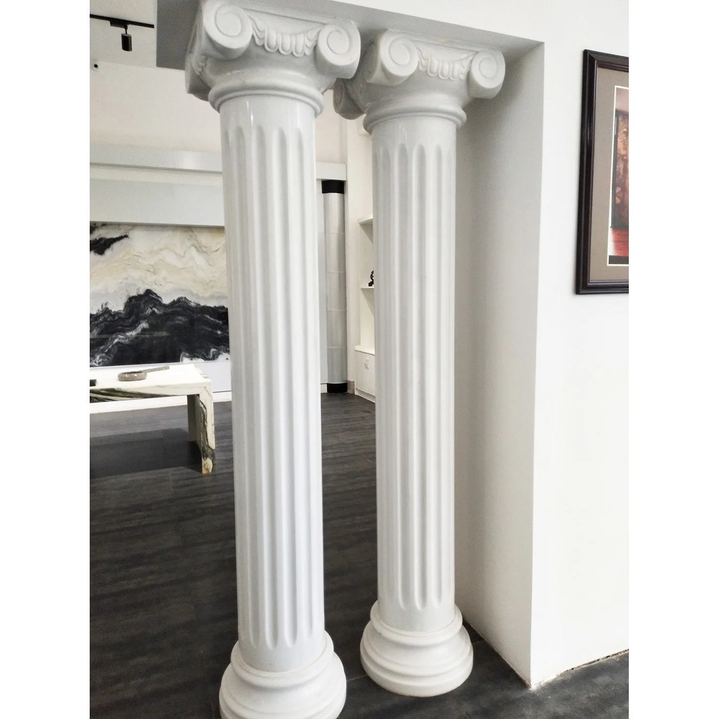 Modern Luxury Mansion Use Natural Marble Marble Roman Column Stone Pillars
