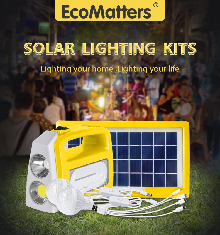 Emergency Solar Light Portable Smart Power Station 5V 5W 18W Mini Home Solar Generator with Solar Panel Led Light