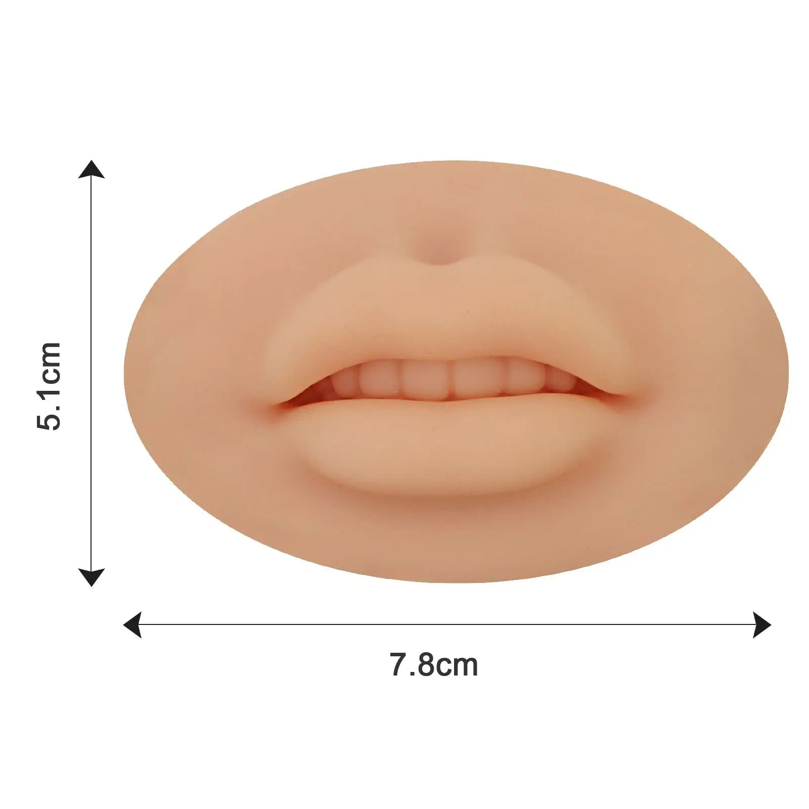 3D Open Mouth Silicone Lips Practice Skin with Teeth for Semi Permanent Makeup Tattoo Artists Lip