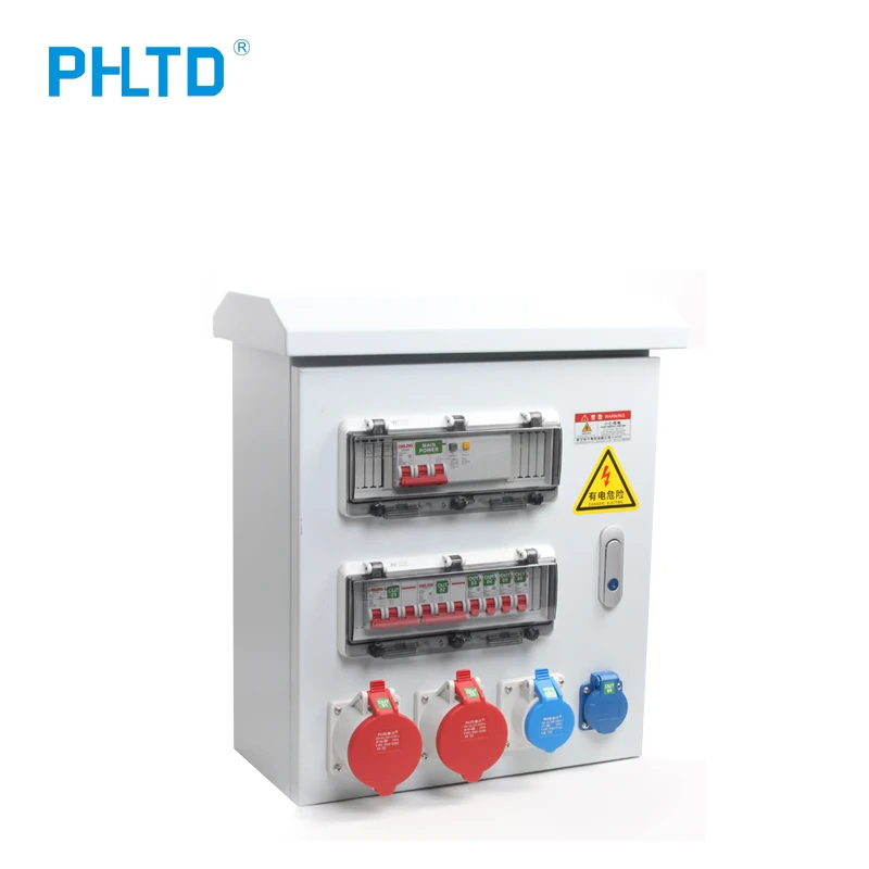 IP66 500*400*180mm 32A 5P industrial socket CEE Customized Industrial Plug Socket Outdoor Portable 3 phase Power distribution