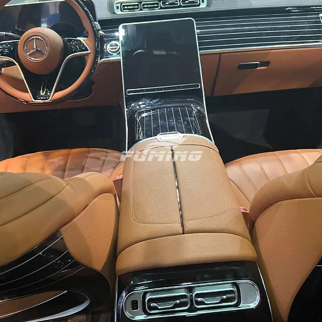 W221 car interior upgrade W223 center console modification door armrest refrigerator and accessories