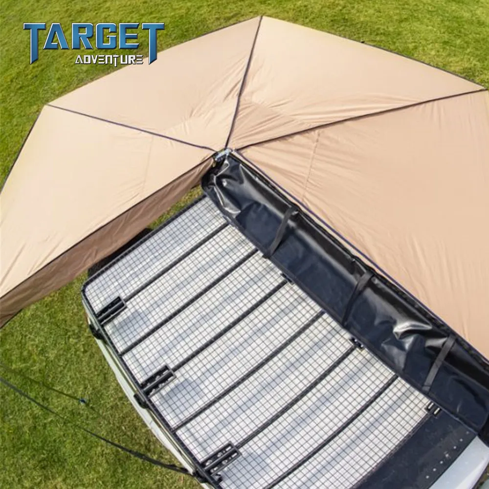 270 Rectangular Big Round Awning Vehicle Side Tent Auto 4x4 off Road Outdoor Roof Oxford Waterproof High Quality