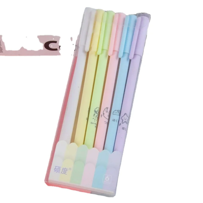 Retractable Ballpoint Pen With Logo Multicolor Macaron Promotion Plastic Morandi Gel Ink Pen Custom Logo For Gift