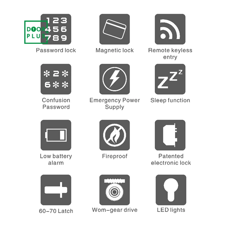 Doorplus Smart Locks Dead Bolt Security Smart Lock With Key 2022 Bluetooth Password Digital Locker Lock