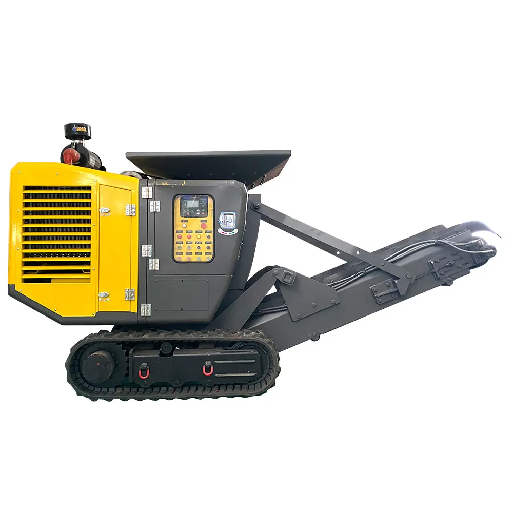 compact concrete recycling machine mobile jaw stone crusher for sale