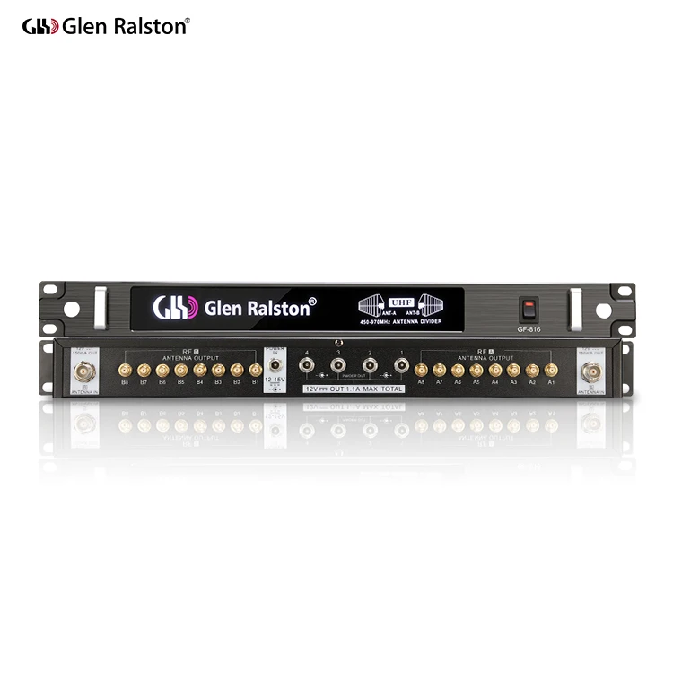 Glen Ralston GF-816 16 channels UHF Wireless Microphone Signal Distribution System Booster Antenna Amplifier