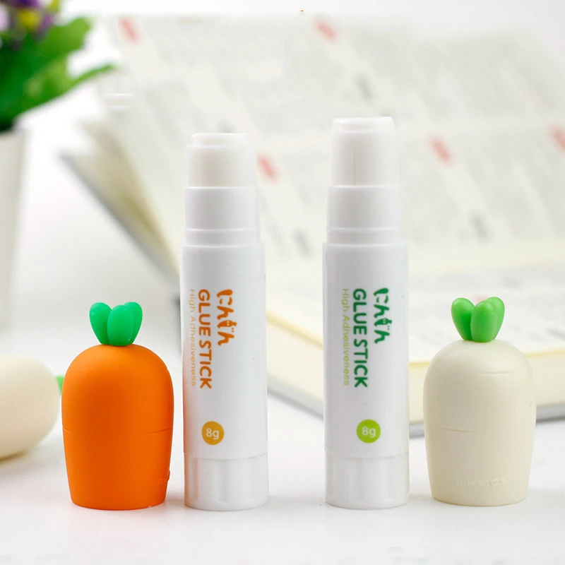 Заводская оптовая продажа, милый клей для моделирования моркови с режимом PVP, прочный клей, прозрачный клей-карандаш