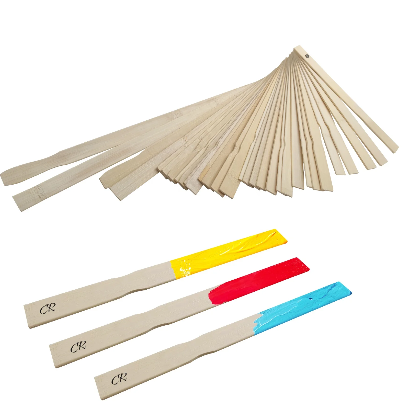 Customized Size Bamboo Paint Mixing Sticks