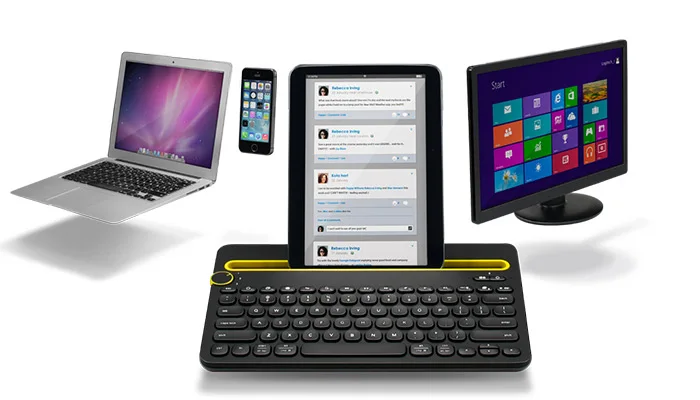 
Best price original Logitech K480 Multi-device Wireless Convenient Slim Portable Keyboard 
