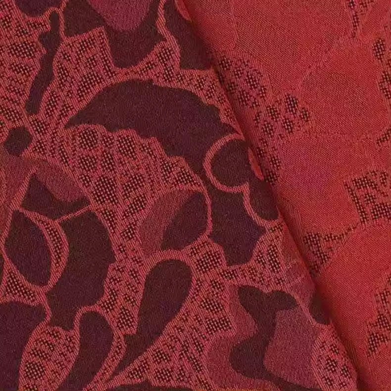 High Quality Two-Color Lily Pattern Satin Jacquard Fabric for Lining Bag National Tide Horse Face Skirt