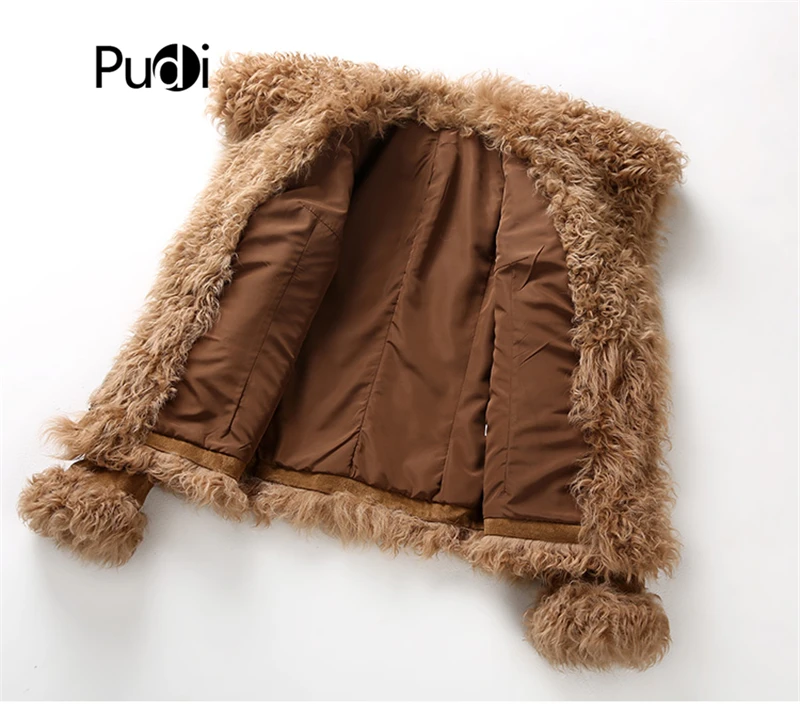 Women winter Leisure Real sheep fur coat jacket multiple color overcoat lady female genuine leather outwear clothes CT930