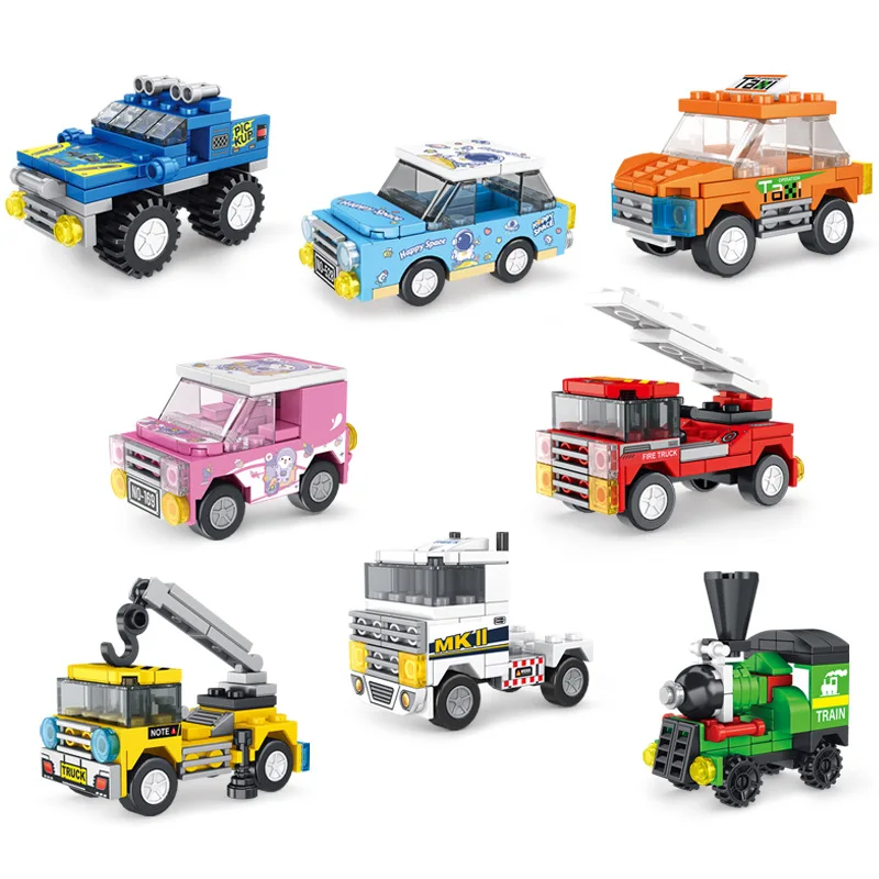 High Quality ABS Legoes Fits Toy Car Building Blocks Set Military Toy Car Toy Bricks for Kids Gift