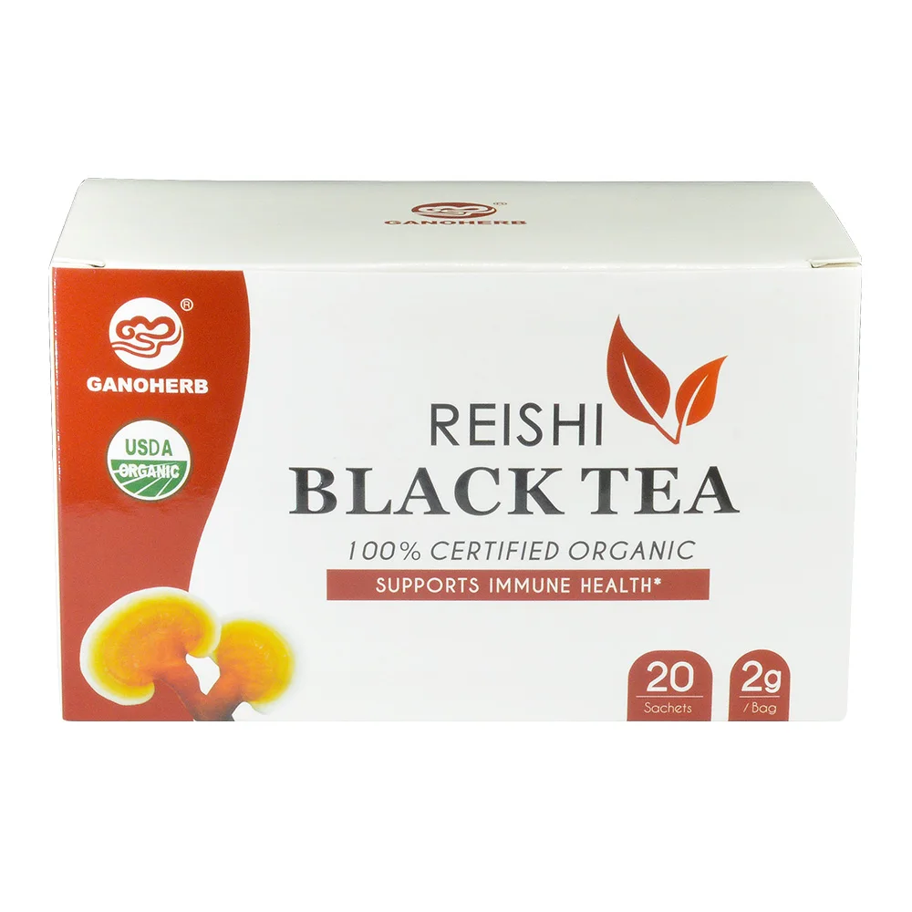 China OEM Organic Chinese Health Ganoderma Lucidum Lingzhi herbal black Tea wholesale price