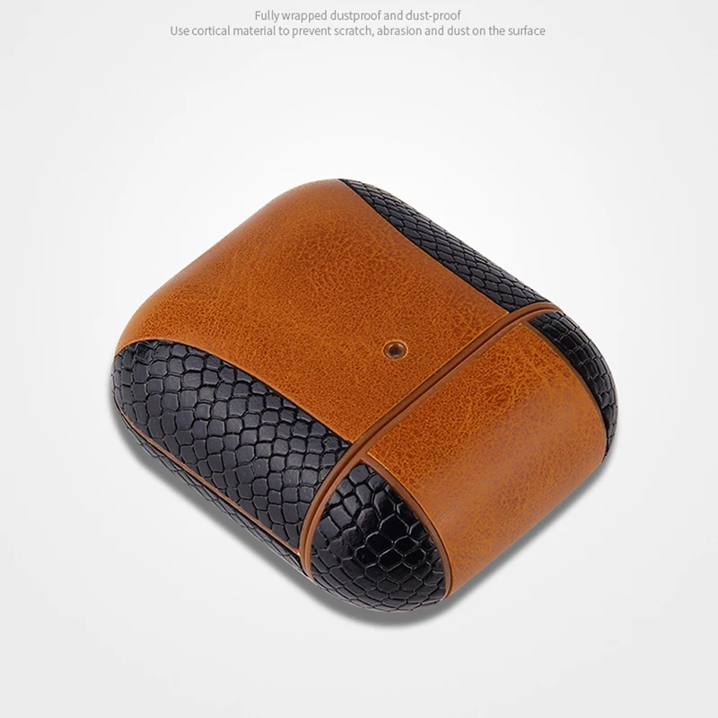 Аксессуары для беспроводных зарядных наушников из искусственной кожи в стиле ретро с откидной крышкой для наушников AirPods 1 2