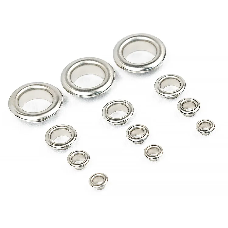 Garment accessories wholesale ring shoe grommet 12mm custom logo metal eyelet 5mm sets for climbing shoes clothing bags