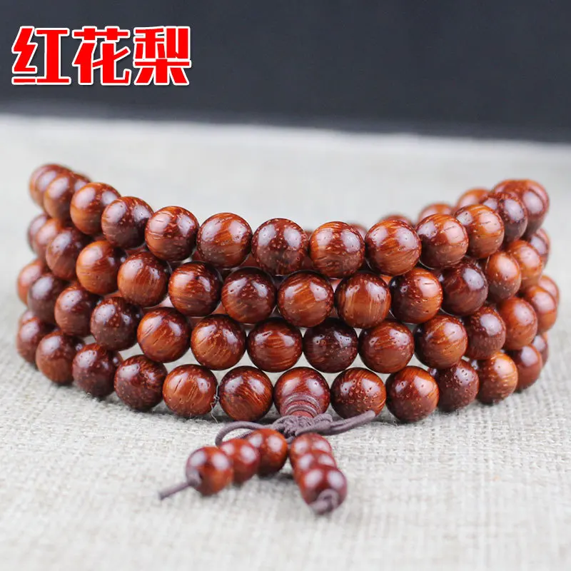 Various 6mm/8mm Mala 108 beads Buddha Prayer Rosary Bracelets Couple Natural Ebony Sandalwood Treasure Wood Meditation Bracelet .jpg