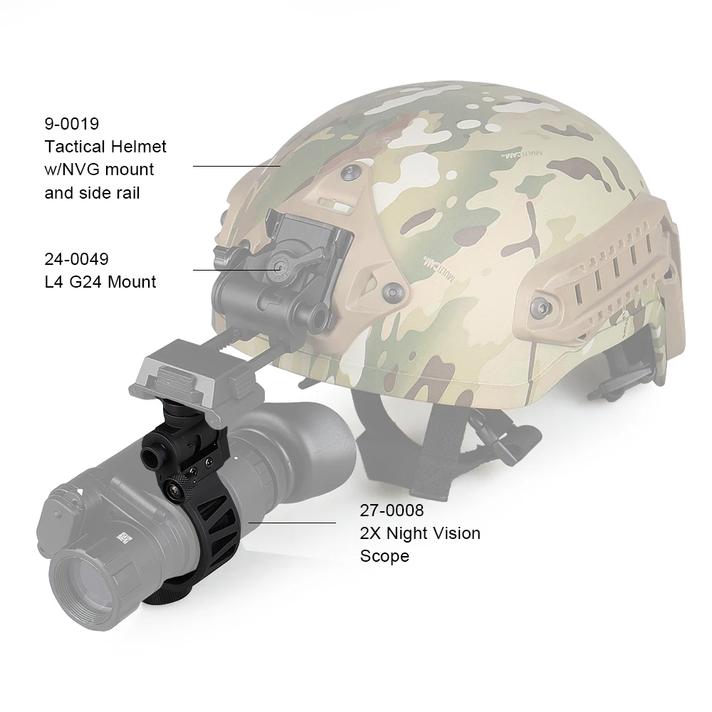 GZ24-0246 Охота Аксессуар AN / PVS-14 J Arm NVG адаптер ласточкин хвост ночное видение крепление L4 G24 шлем для PVS14