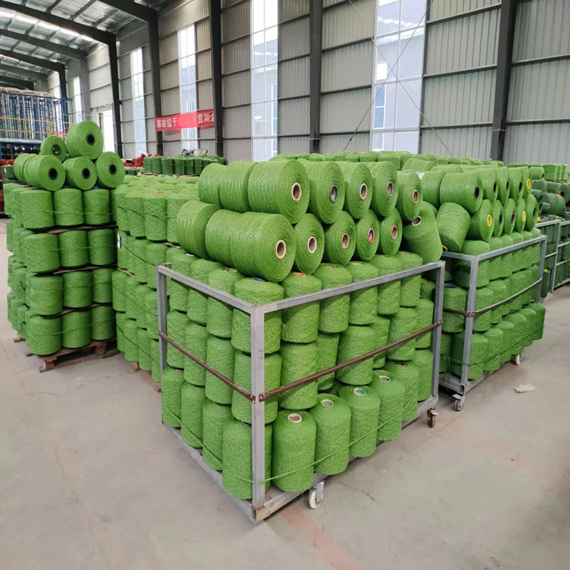 eco-friendly soft PE  PP Monofilament yarns artificial grass polyethylene  polypropylene threads grass fibers 7000dtex 9000dtex